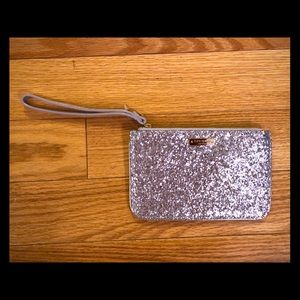 Kate Spade Silver Glitter Wristlet